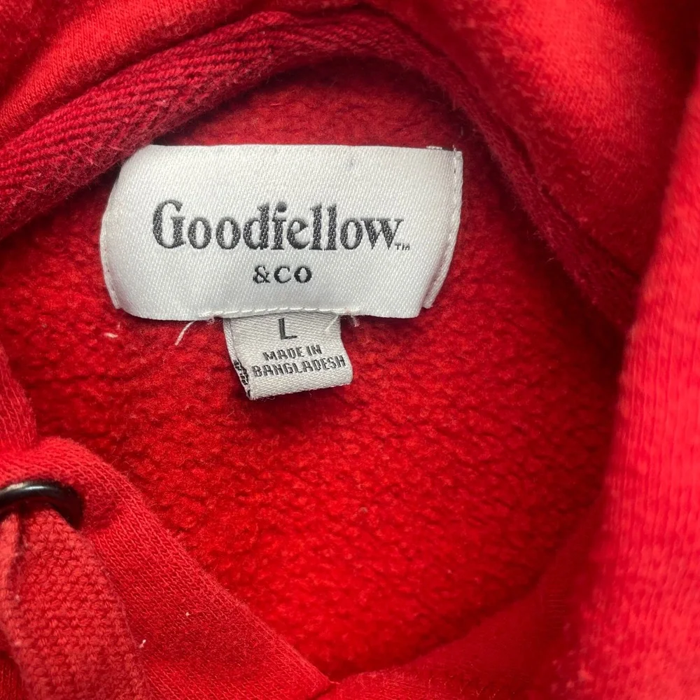 Goodfellow & Co Grinch Hoodie‎ Men Lg Red Christmas Graphic Pullover Excellent